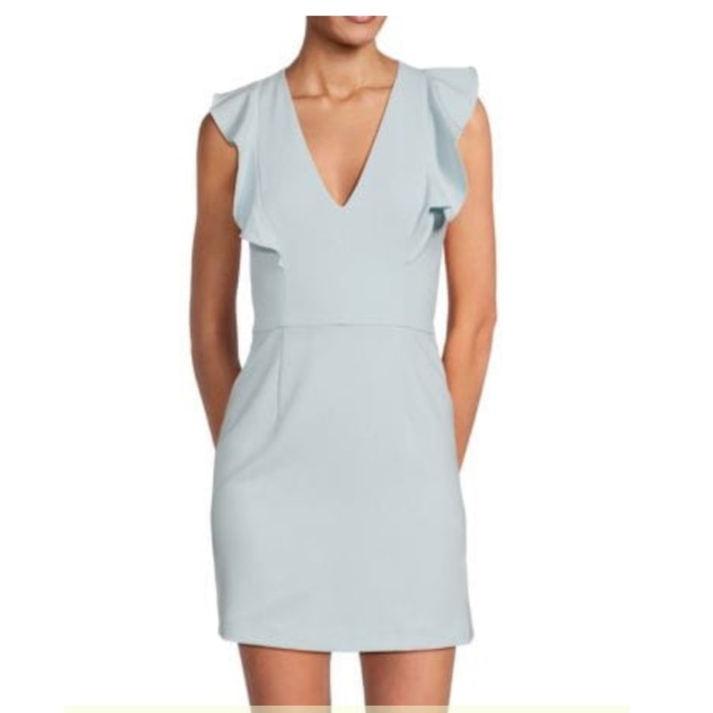 FRENCH CONNECTION flutter sleeve mini dress